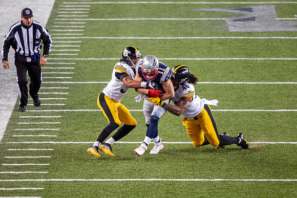 2016 AFC Championship Game - Julian Edelman Powers Forward
