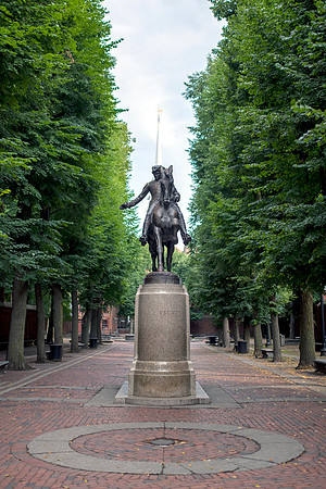 Paul Revere Statue, Midnight Ride - Boston