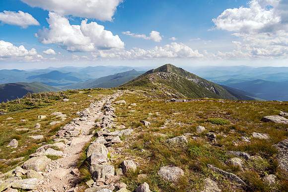 Franconia Ridge Trail winds South  - Mount Lincoln
