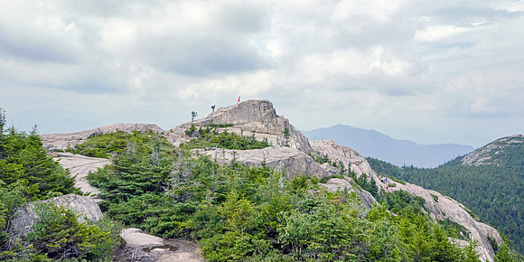 Mount Chocorua - Hikers Descending Piper Trail Panoramic