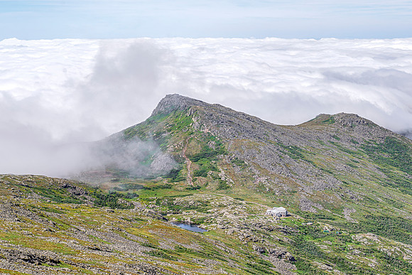Mount Monroe Lake In The Clouds Hut - White Mountains