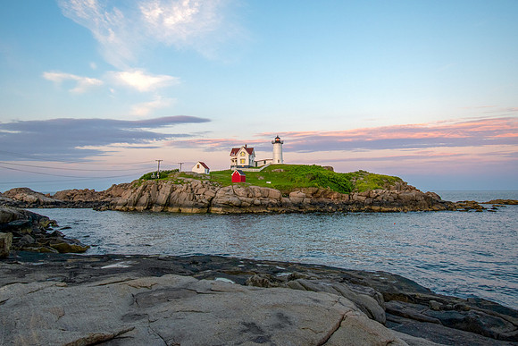 Nubble Lighthouse at Twilight - Wide