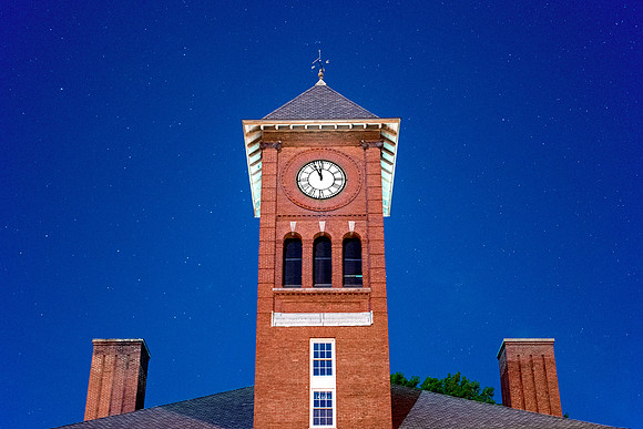 Walnut Square Clock Tower - Night
