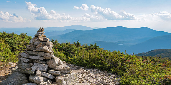 Mount Lafayette Cairn - Kinsman Mountain in View