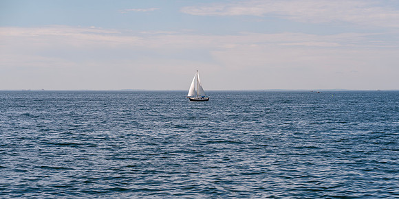 Sailboat - Massachusetts Coast Panoramic