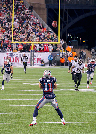 Julian Edelman Prepares To Field a Punt - 2014 AFC Divisional Pl