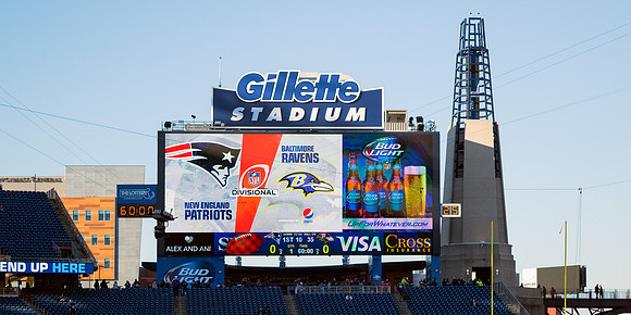2014 AFC Divisional Playoff Game Pre Game Scoreboard Patriots Ra