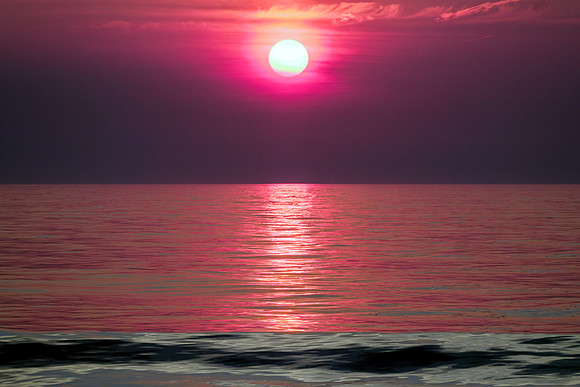 Ocean Sunrise - Purple & Pink