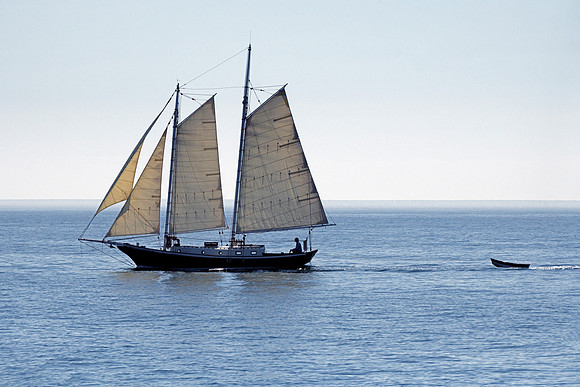 Sailboat with Dinghy